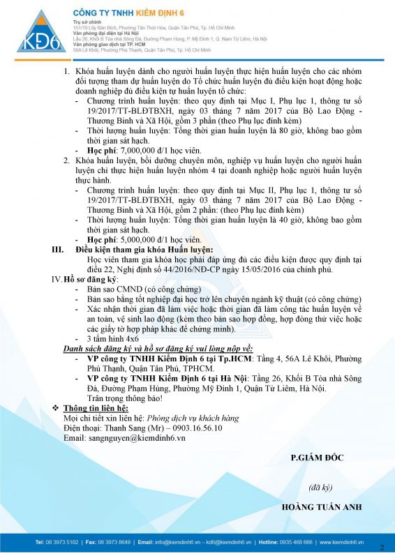 Mở lớp huấn luyện giảng viên nguồn